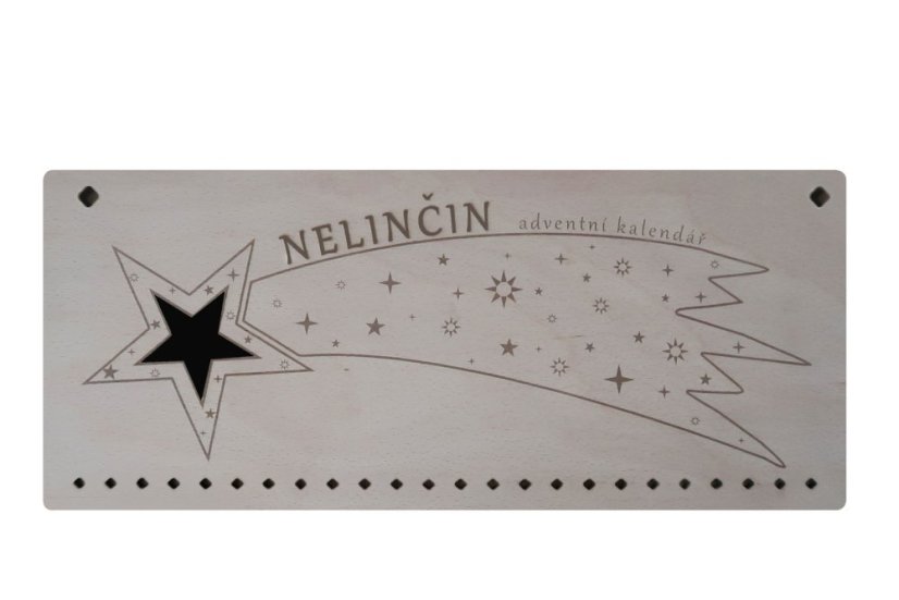 Dřevěný adventní kalendář