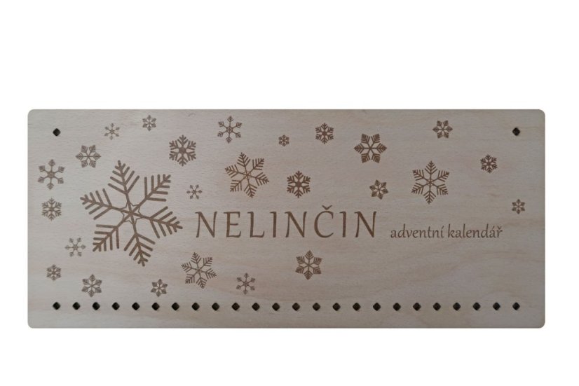 Dřevěný adventní kalendář