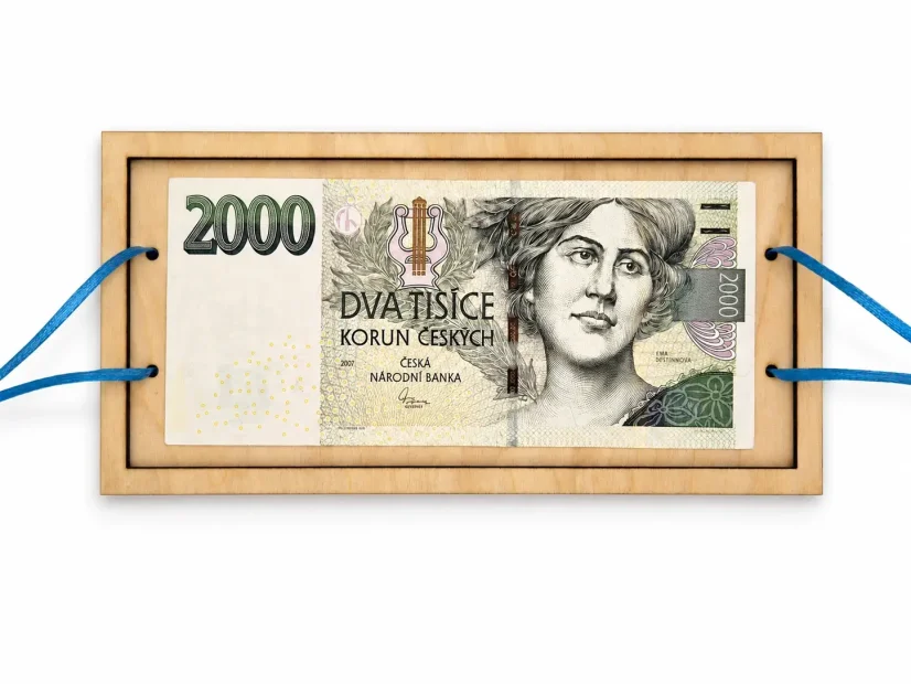 Přání na peníze s pevným rámečkem - vhodné pro více bankovek