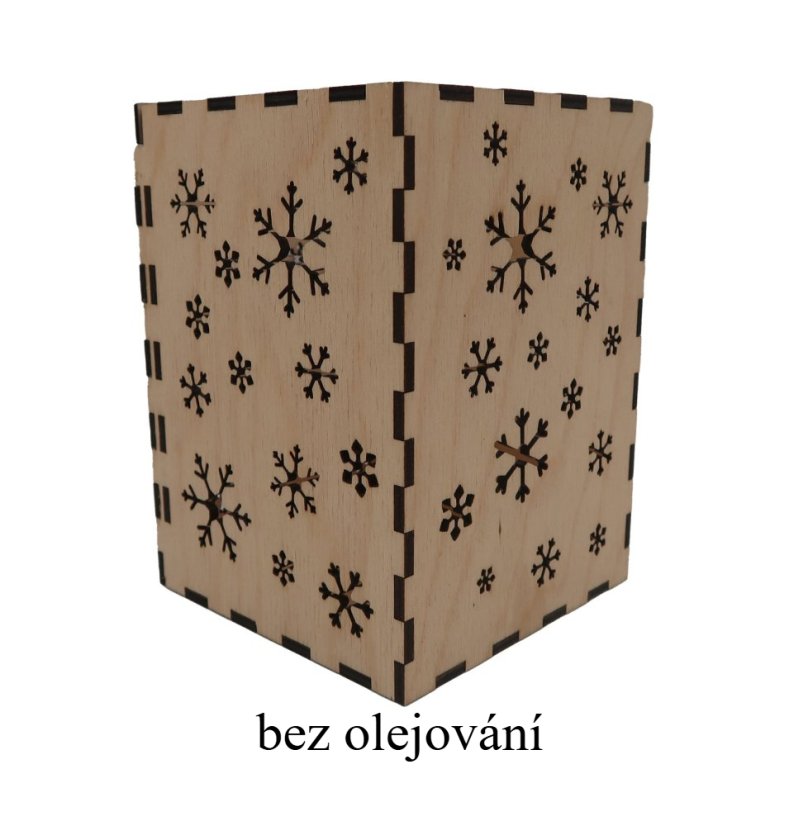 Stínítko na svíčku sněhové vločky - bez otvírání, bez olejování