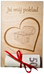 Dřevěné přání - Jsi můj poklad