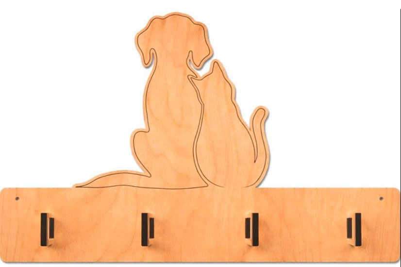 Věšák na vodítka pes a kočka