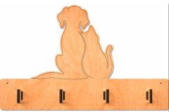 Věšák na vodítka pes a kočka