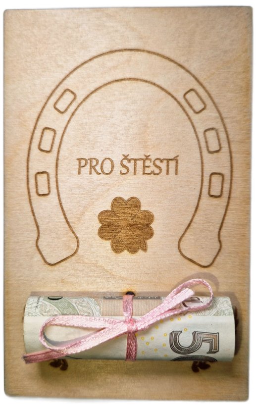 Dřevěné přání - Pro štěstí