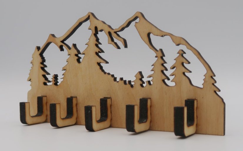 Dřevěný věšák na klíče (více vzorů)