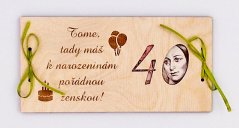 Dřevěné přání na peníze