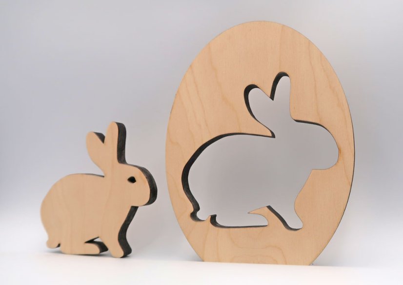 Dřevěný zajíček ve vajíčku Dřevěný zajíček ve vajíčku