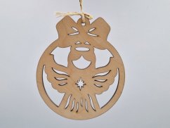 Dřevěné vánoční ozdoby baňky