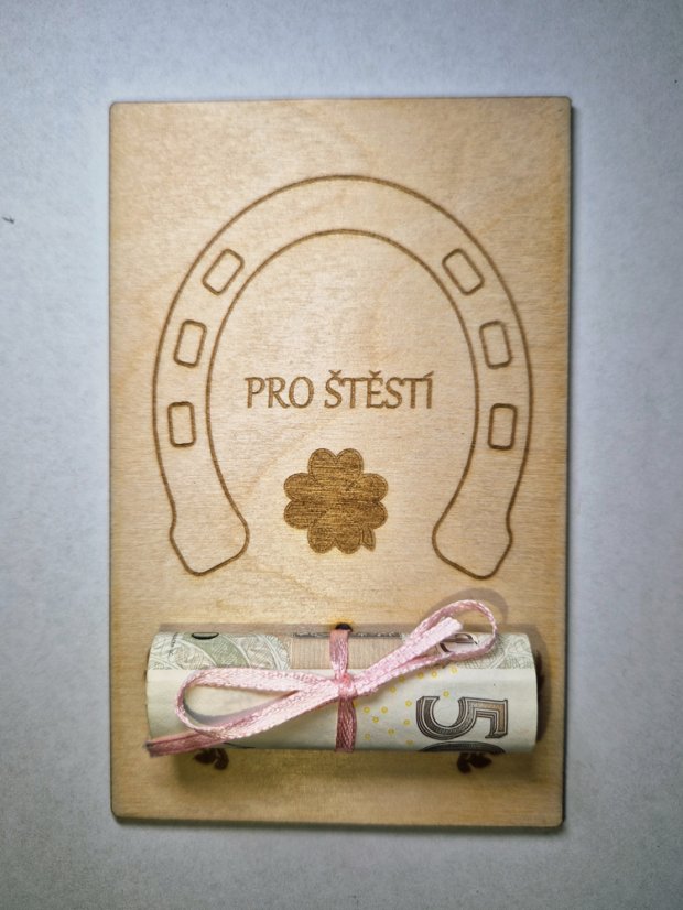 Dřevěné přání - Pro štěstí