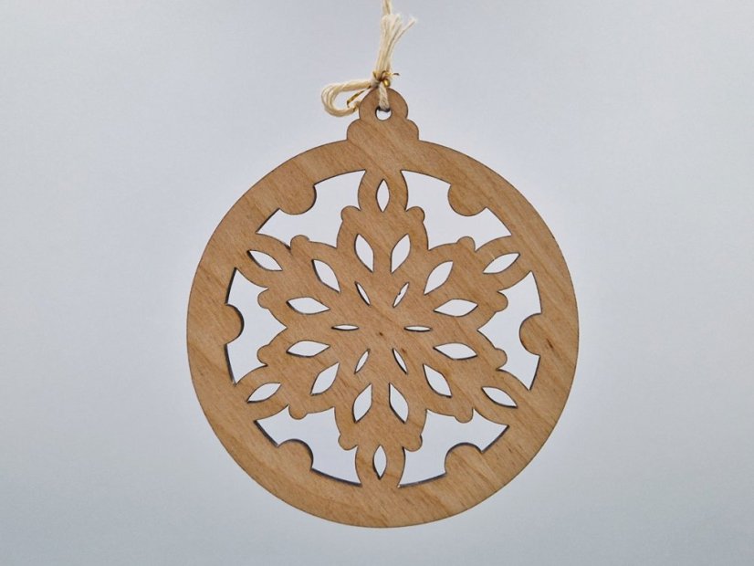 Dřevěné vánoční ozdoby baňky - Tvar: srnky, Velikost: 100 mm