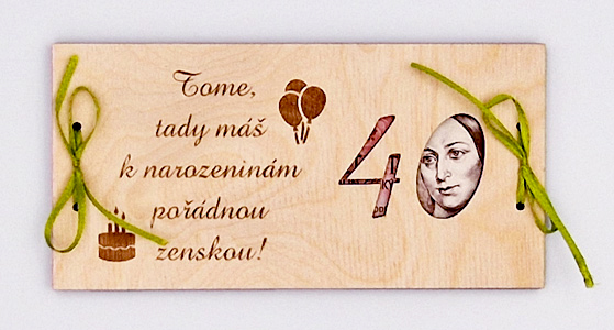 Dřevěné přání na peníze