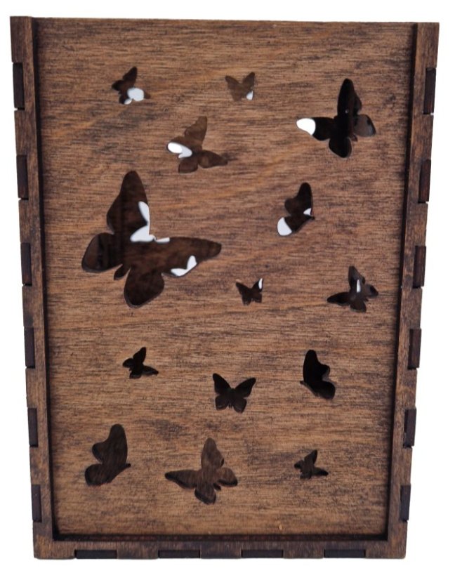 Stínítko na svíčku motýlci, olej terra dub