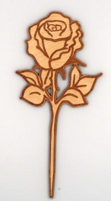 Dřevěná růže - Barva růže: tmavě modrá, Povrchová úprava: bez povrchové úpravy, Velikost: 280 mm