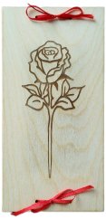 Dřevěné přání na peníze - růže
