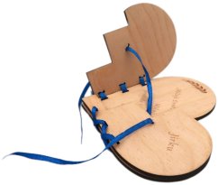 Dřevěné přání srdce - s otvíráním