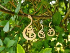 Dřevěné náušnice a přívěsek Spirikočka Dřevěné náušnice a přívěsek Spirikočka