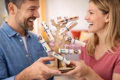 Dřevěný strom na peníze nebo šperky