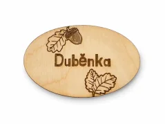 Dřevěná magnetická brož
