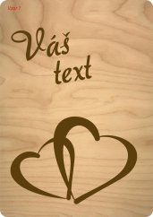 Dřevěné svatební přání