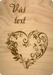 Dřevěné svatební přání