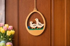 Velikonoční dřevěné dekorace na zeď, okno nebo dveře