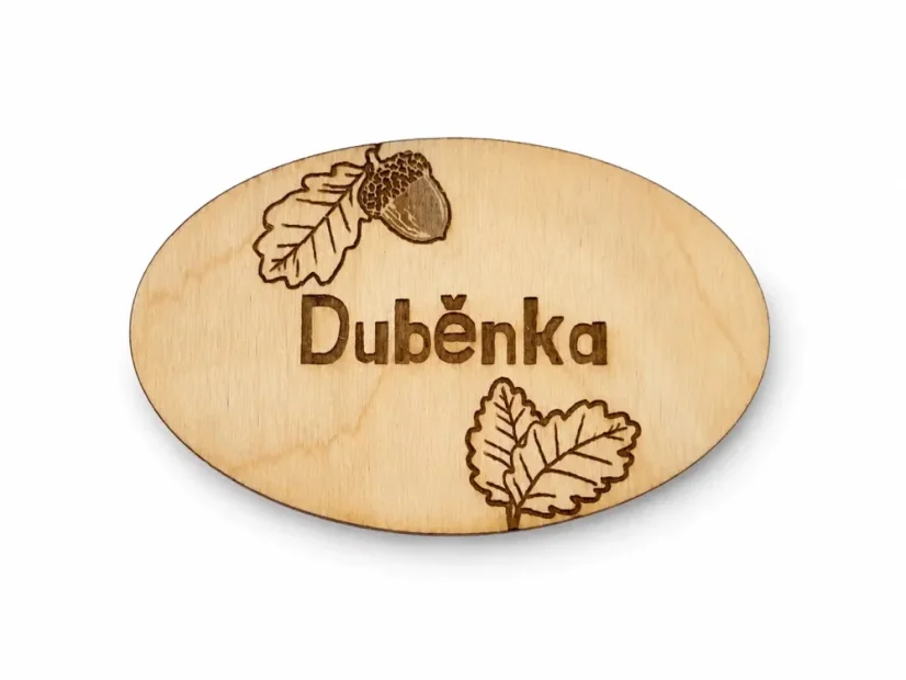 Dřevěná magnetická brož
