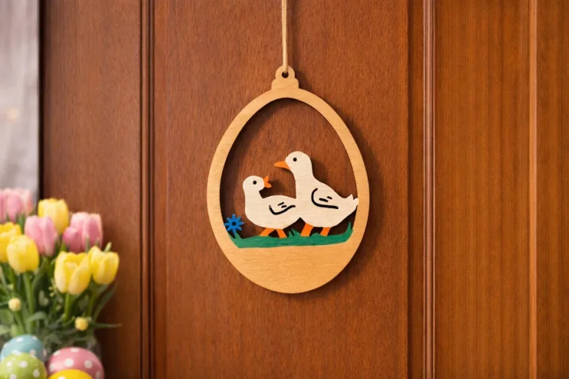 Velikonoční dřevěné dekorace barevné - výhodné sady