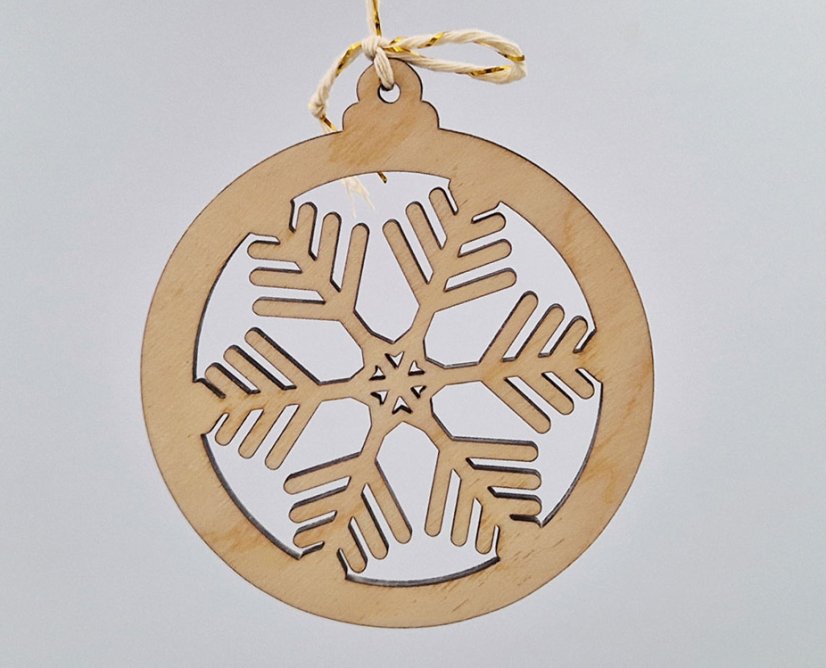 Dřevěné vánoční ozdoby baňky - Tvar: srnky, Velikost: 100 mm