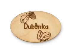 Dřevěná magnetická brož