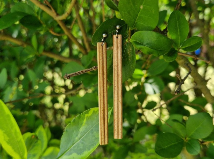 Dřevěné náušnice dlouhé