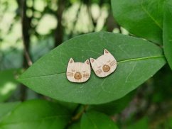 Náušnice spící kočka